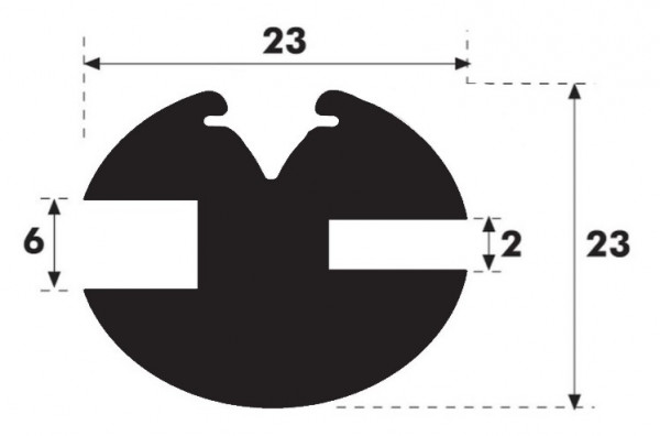 Fenstergummi H-Profil 2 m - Restbestand