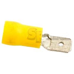Kabel-Flachstecker 6,3mm gelb (25Stück)