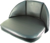 Sitzkissen 1-teilig schwarz, Kunststoff, Riemenbesfestigung