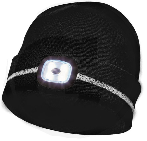 LED-Mütze mit Reflektionsstreifen