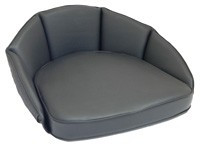 Sitzkissen 1-teilig schwarz, Kunststoff, mit Rücken