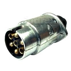 Stecker 7-polig 12 Volt, Metall