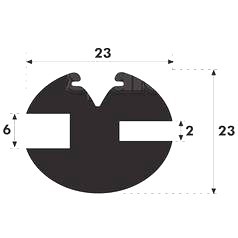 Fenstergummi H-Profil 5 m