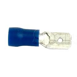 Kabel-Flachstecker 6,3mm blau (25Stück)